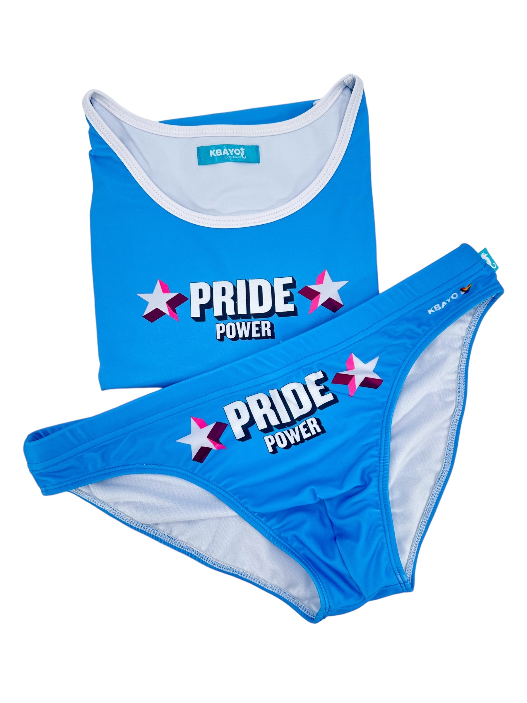 PRIDE POWER Light Blue Swimsuit | MEN SWIMWEAR | KBAYO | OUTFAIR | OUTFAIR