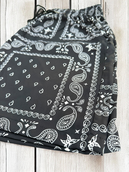 Black Paisley Shorts | MEN SHORTS | LAVISH NY | OUTFAIR | OUTFAIR