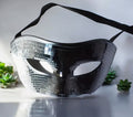 Black and Silver Disco Ball Mask