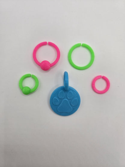 Mix & Match 3D Printed Pup Hood Piercings (3 or 5 pack)