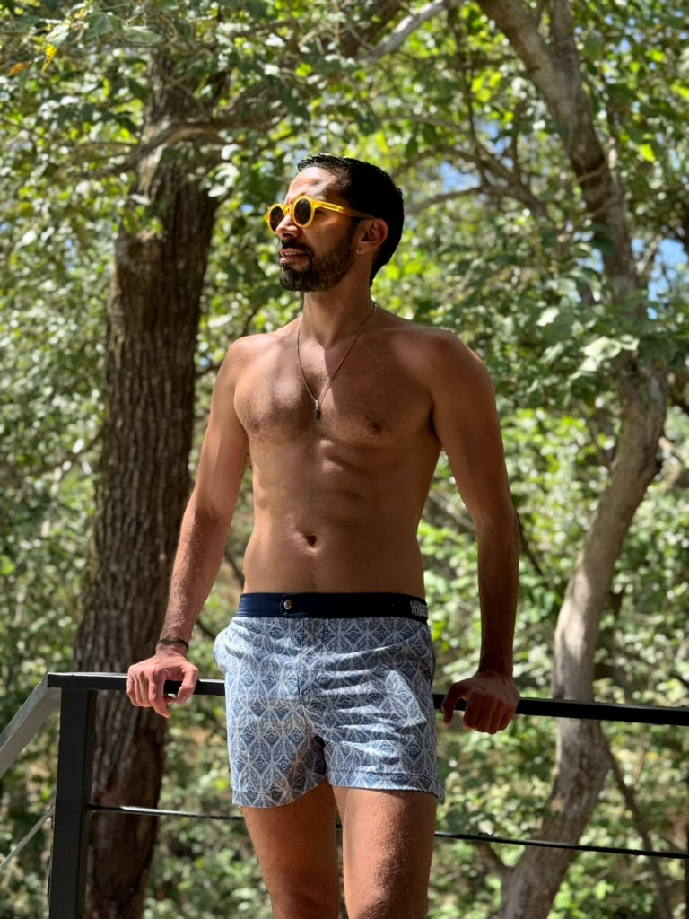 The Restless Swim Shorts - Aegean Mosaic