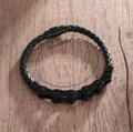 Leather and Bike Chain Bracelet