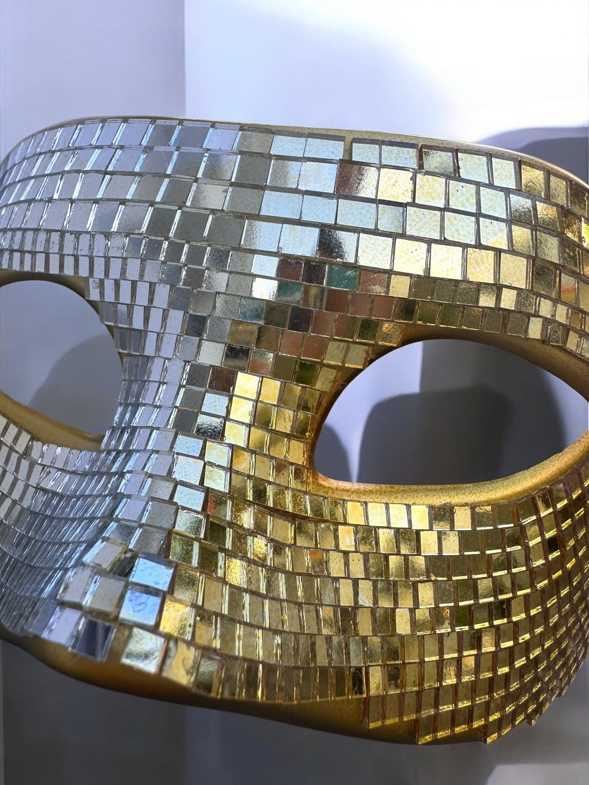Gold and Silver Disco Ball Mask | MEN ACCESSORIES | LAVISH NY | OUTFAIR | OUTFAIR