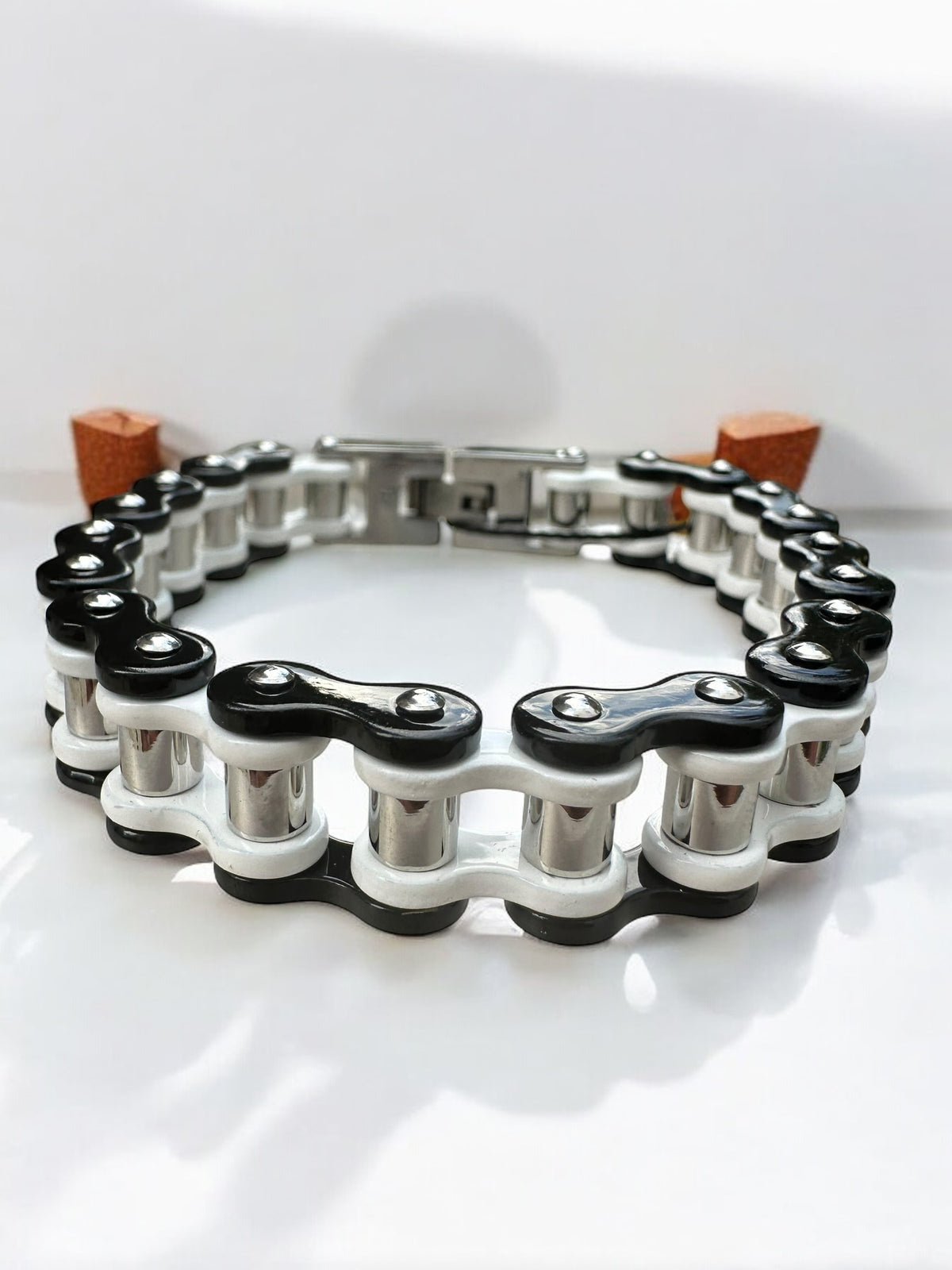 The Shadows Stainless Steel Bike Chain Bracelet | MEN ACCESSORIES | LAVISH NY | OUTFAIR | OUTFAIR