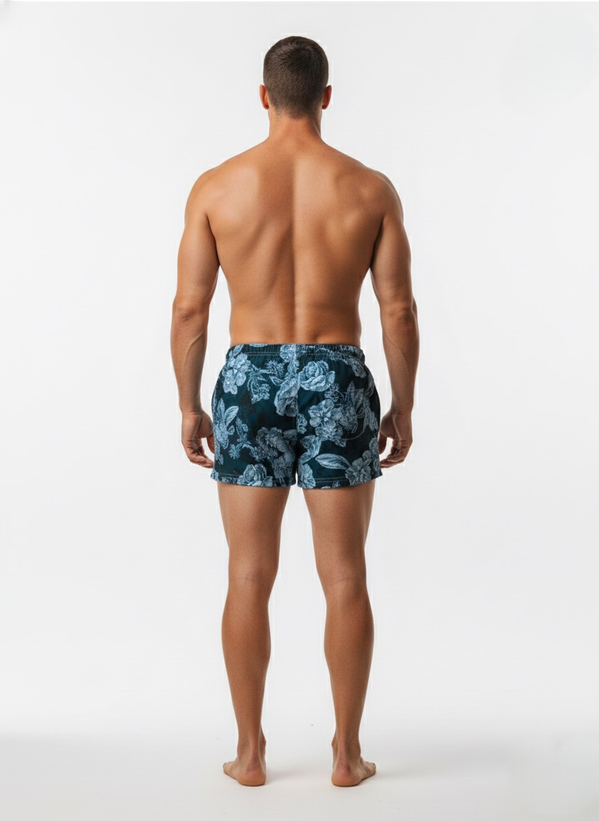 Teal Flower Shorts | MEN SHORTS | JCASTELL | OUTFAIR | OUTFAIR