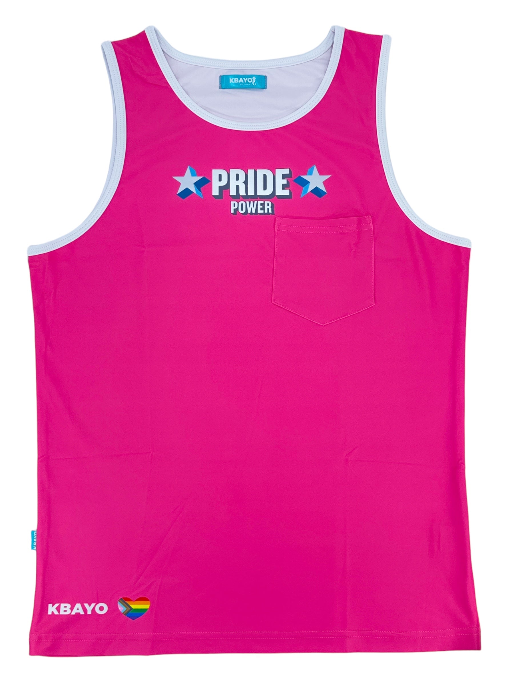PRIDE POWER Pink Tank Top | MEN TANK TOP | KBAYO | OUTFAIR | OUTFAIR
