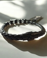 Leather and Bike Chain Bracelet