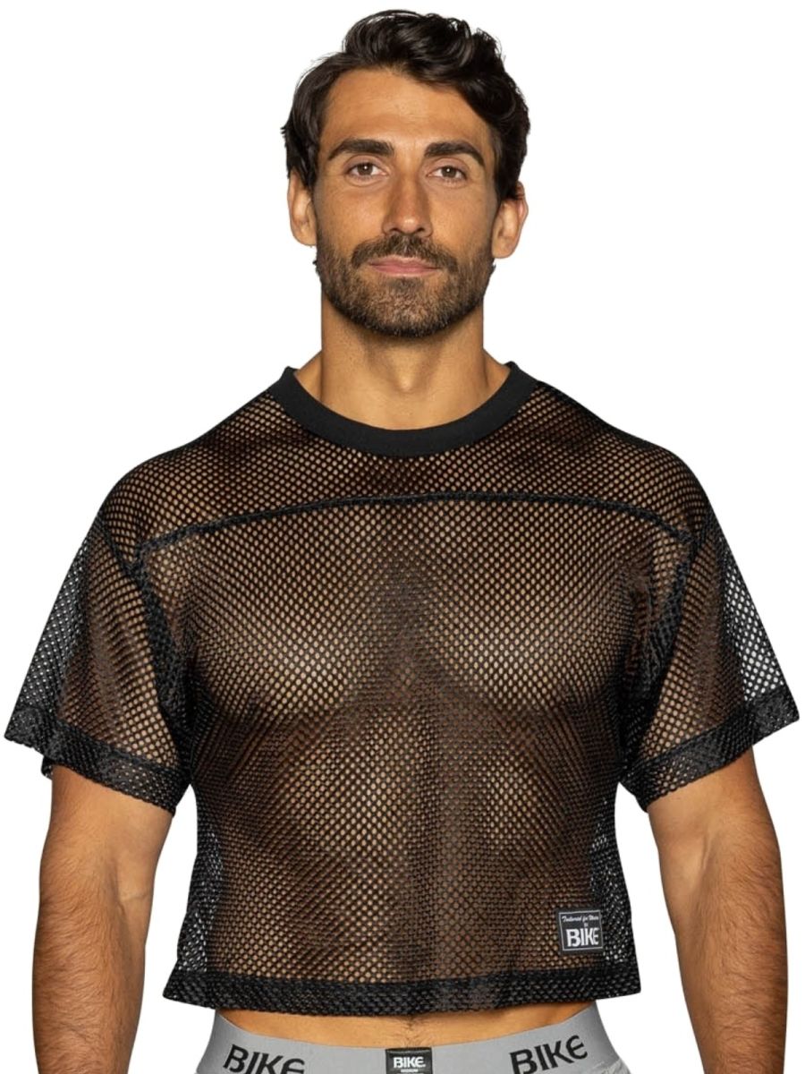 BIKE Athletic Men's activewear BAM134 Short Sleeve Practice Jersey in Bold Color Black