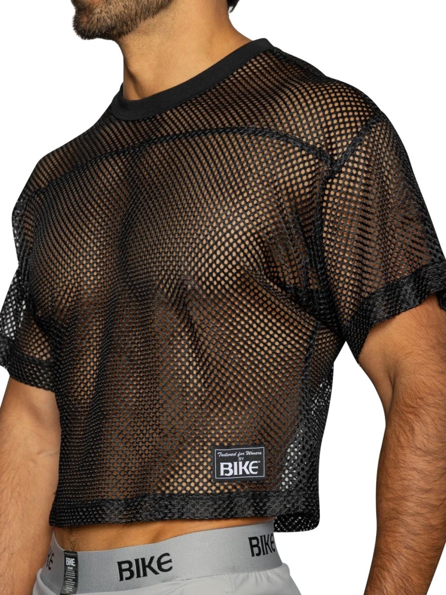 BIKE Athletic Men's activewear BAM134 Short Sleeve Practice Jersey in Bold Color Black