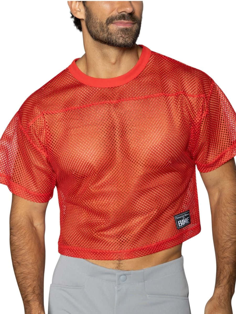 BIKE Athletic Men's activewear BAM134 Short Sleeve Practice Jersey in Color Bright Red