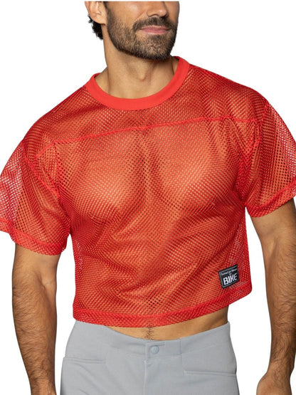 BIKE Athletic Men's activewear BAM134 Short Sleeve Practice Jersey in Color Bright Red