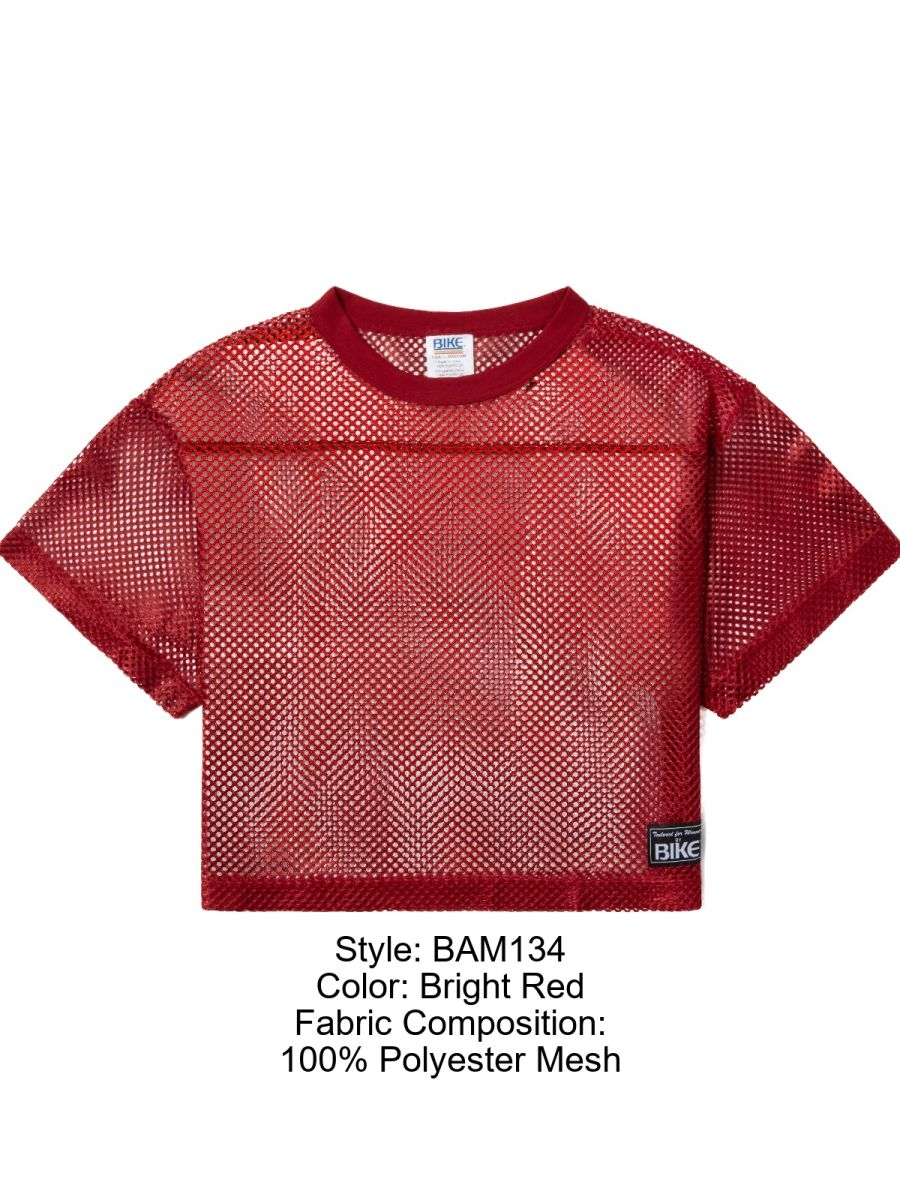 BIKE Athletic Men's activewear BAM134 Short Sleeve Practice Jersey in Color Bright Red