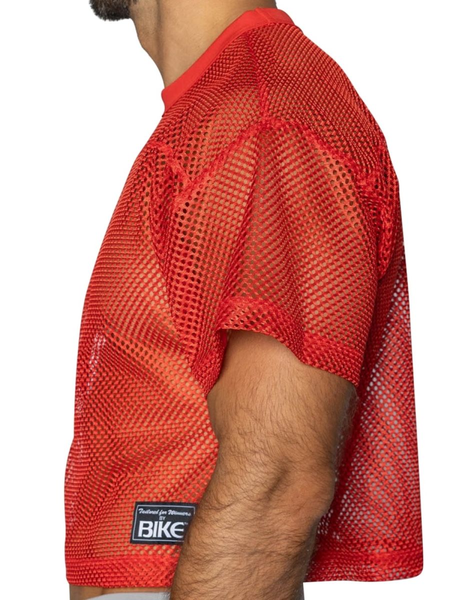 BIKE Athletic Men's activewear BAM134 Short Sleeve Practice Jersey in Color Bright Red