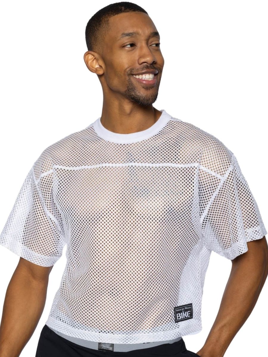 BIKE Athletic Men's activewear BAM134 Short Sleeve Practice Jersey Color Color White