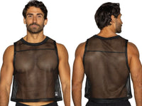 Sleeveless Mesh Practice Jersey Black Tank Top - view 1