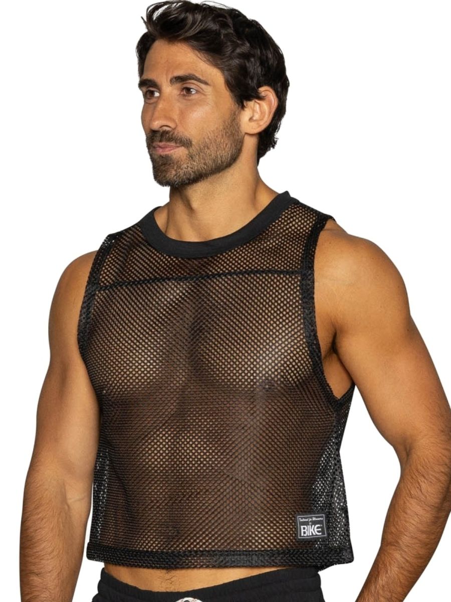 BIKE Athletic Men's activewear BAM135 Sleeveless Mesh Practice Jersey Color Color Black