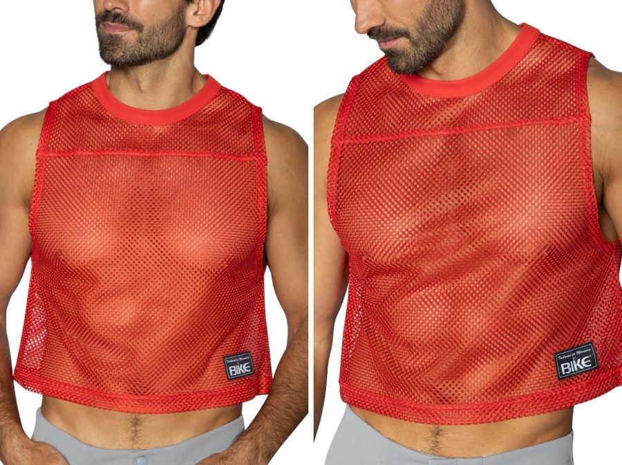 BIKE Athletic Men's activewear BAM135 Sleeveless Practice Jersey Color Color Red