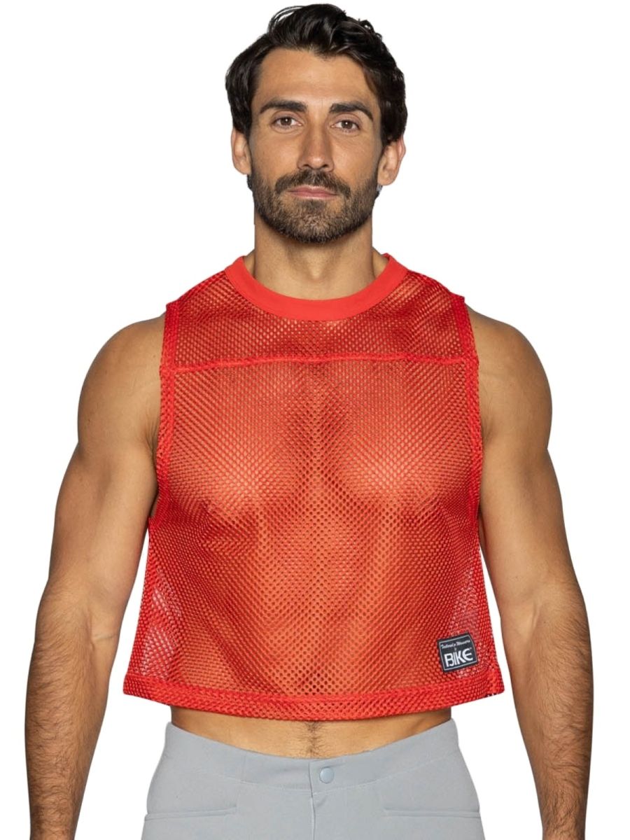 BIKE Athletic Men's activewear BAM135 Sleeveless Practice Jersey Color Color Red