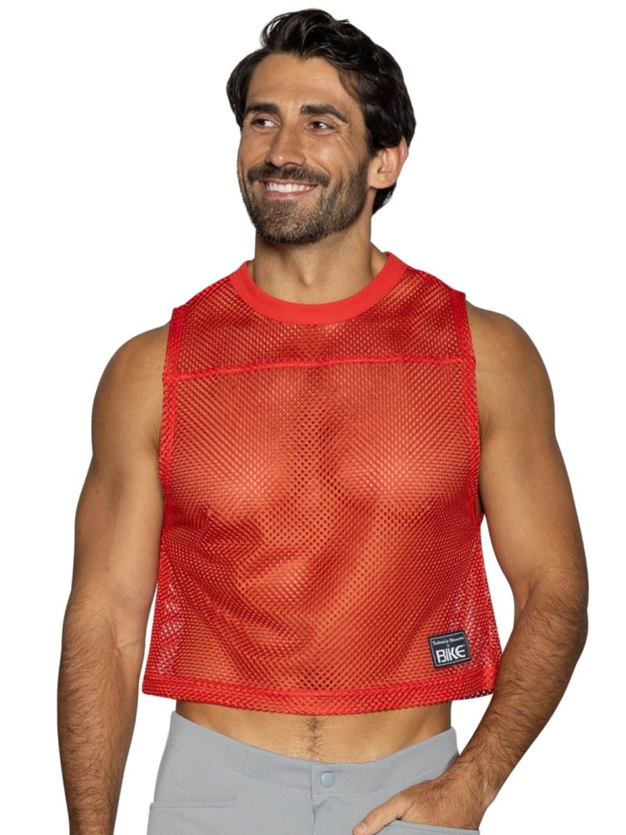 BIKE Athletic Men's activewear BAM135 Sleeveless Practice Jersey Color Color Red