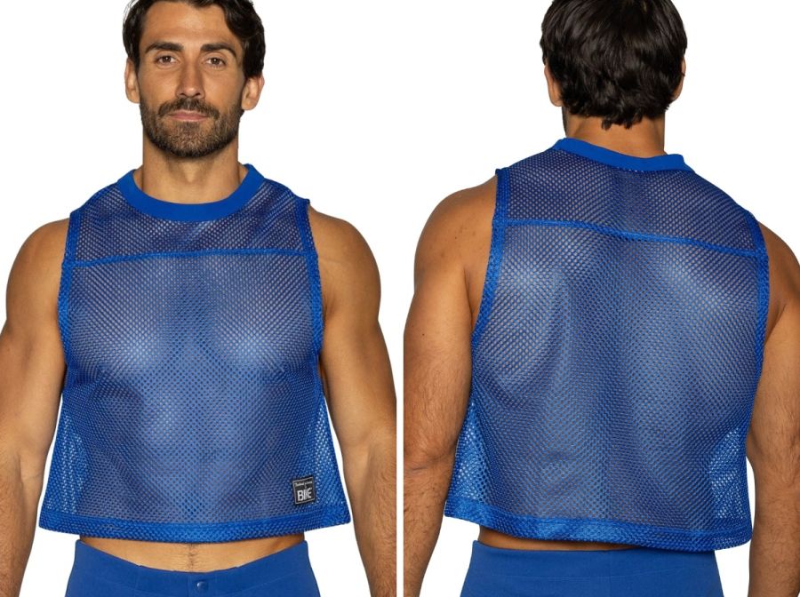 BIKE Athletic Men's activewear BAM135 Sleeveless Practice Jersey in Vibrant Royal Blue Color Royal