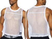 Sleeveless Practice Jersey Performance White Tank Top - view 1