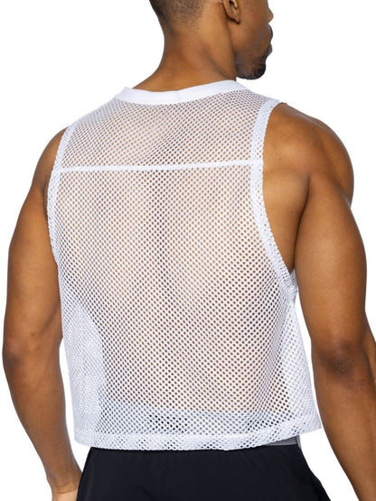 BIKE Athletic Men's activewear BAM135 Sleeveless Practice Jersey - Performance Color White