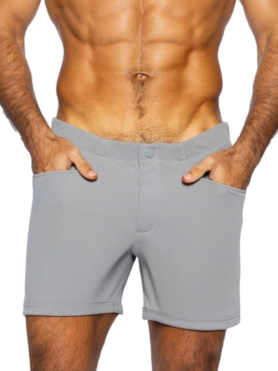 BIKE Athletic Men's activewear BAM207 Coaches Short 5 inch Inseam Color Color Gray