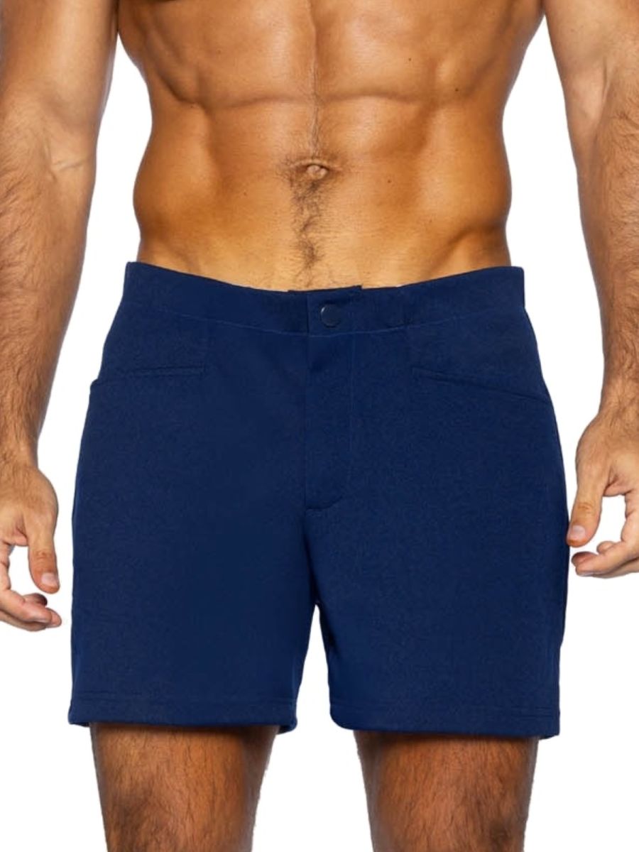 BIKE Athletic Men's activewear BAM207 Coaches Short 5 inch Inseam Color Color Navy - view 2