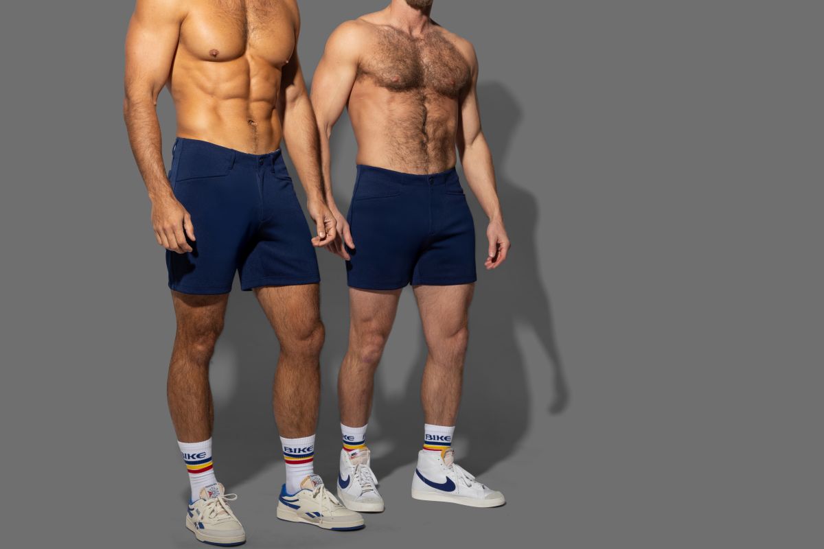 BIKE Athletic Men's activewear BAM207 Coaches Short 5 inch Inseam Color Color Navy