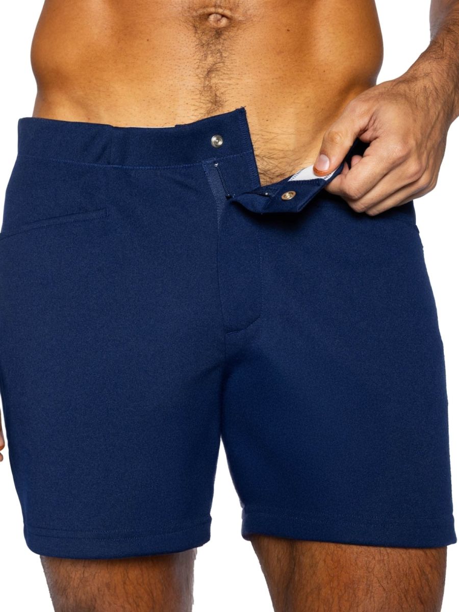 BIKE Athletic Men's activewear BAM207 Coaches Short 5 inch Inseam Color Color Navy - view 5