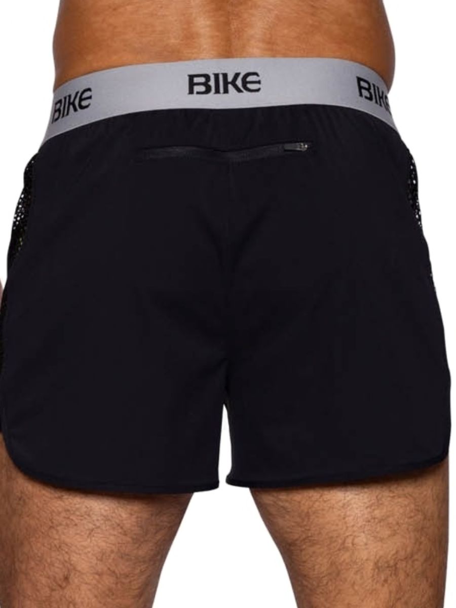 BIKE Athletic Men's activewear BAM225 Peek-a-boo Jock Short Color Black