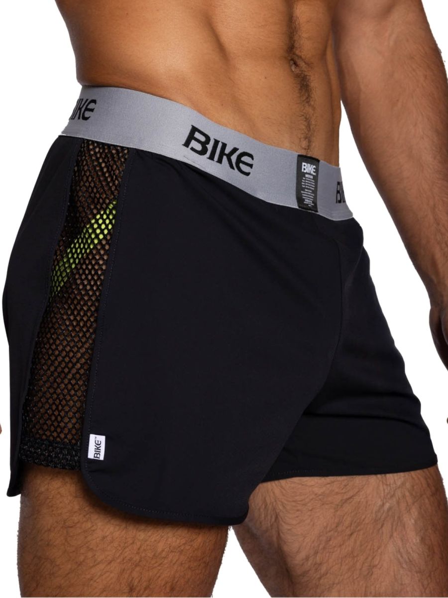 BIKE Athletic Men's activewear BAM225 Peek-a-boo Jock Short Color Black