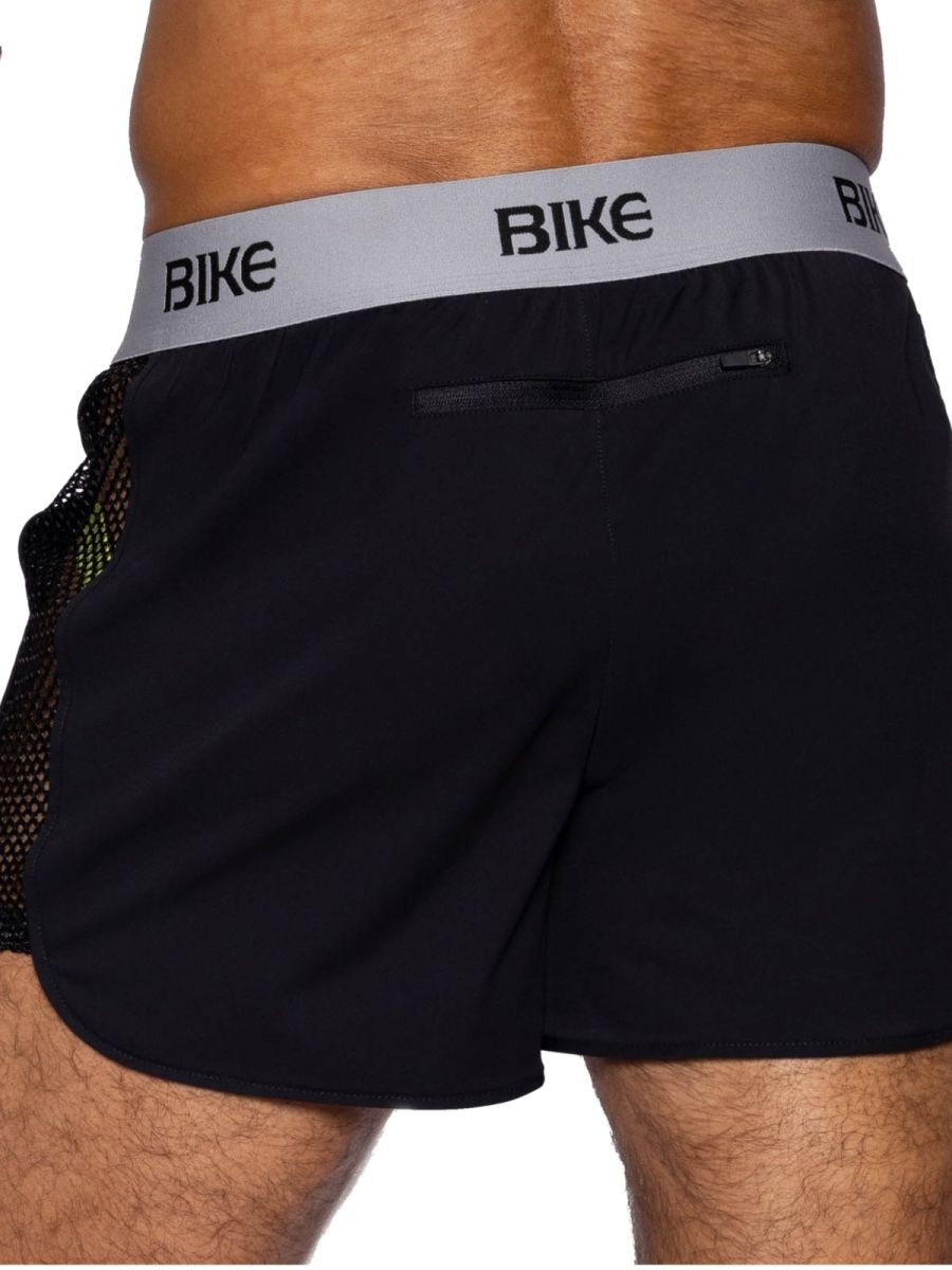 BIKE Athletic Men's activewear BAM225 Peek-a-boo Jock Short Color Black