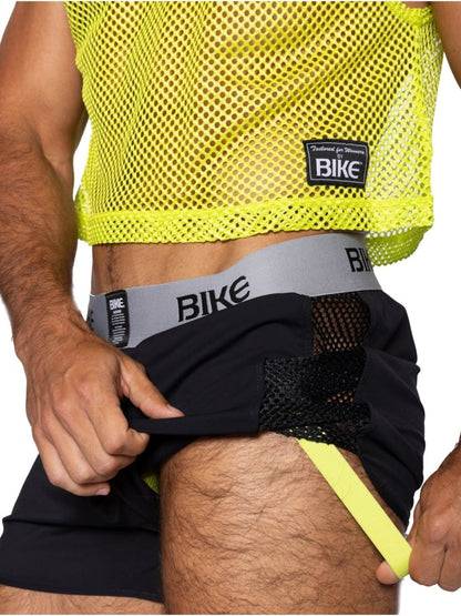 BIKE Athletic Men's activewear BAM225 Peek-a-boo Jock Short Color Black