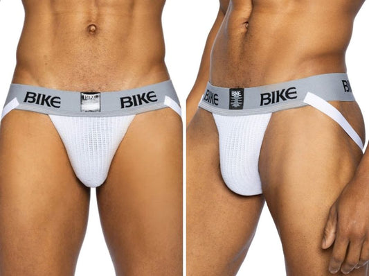 BIKE Athletic Men's Underwear BAS304 Classic Jockstrap Color White