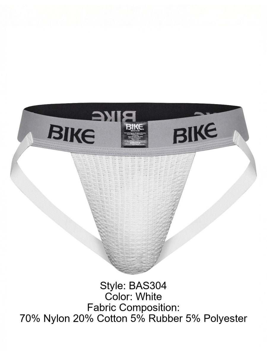 BIKE Athletic Men's Underwear BAS304 Classic Jockstrap Color White