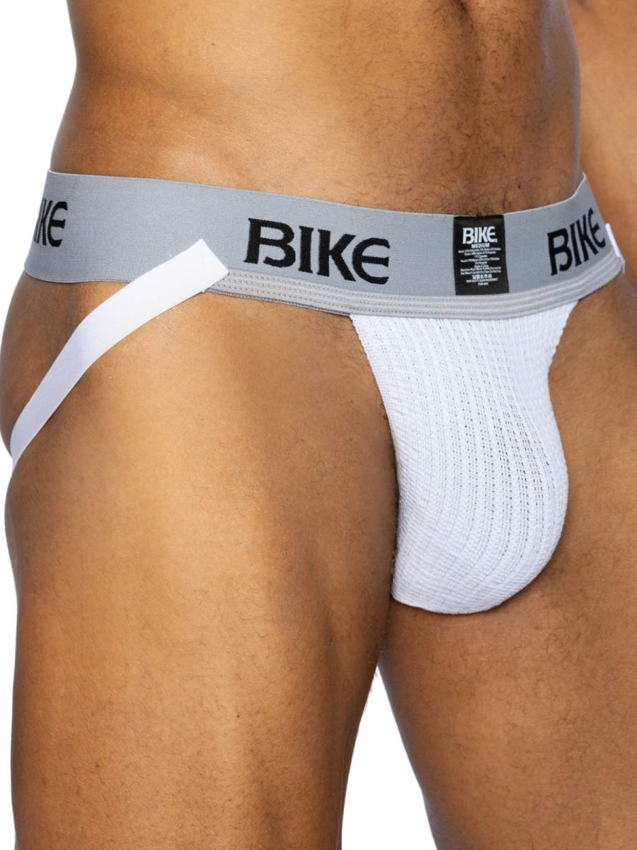 BIKE Athletic Men's Underwear BAS304 Classic Jockstrap Color White
