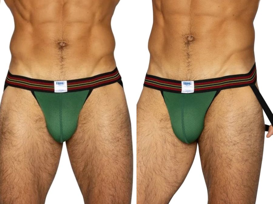 BIKE Athletic Performance Mesh Jockstrap - Green