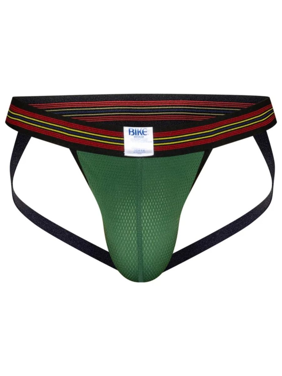 BIKE Athletic Performance Mesh Jockstrap - Green