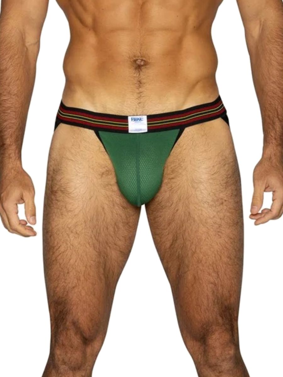 BIKE Athletic Performance Mesh Jockstrap - Green