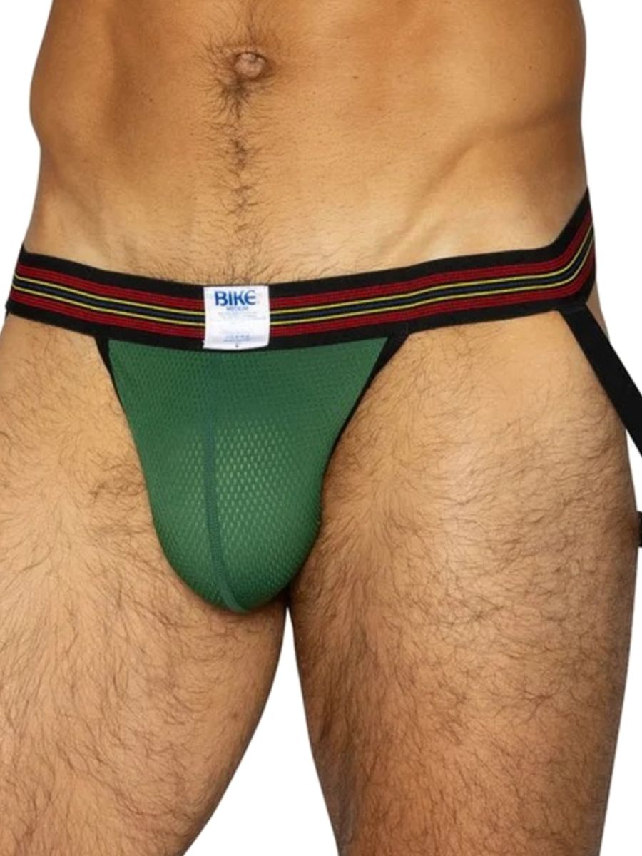 BIKE Athletic Performance Mesh Jockstrap - Green