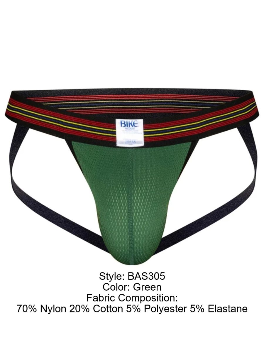 BIKE Athletic Performance Mesh Jockstrap - Green