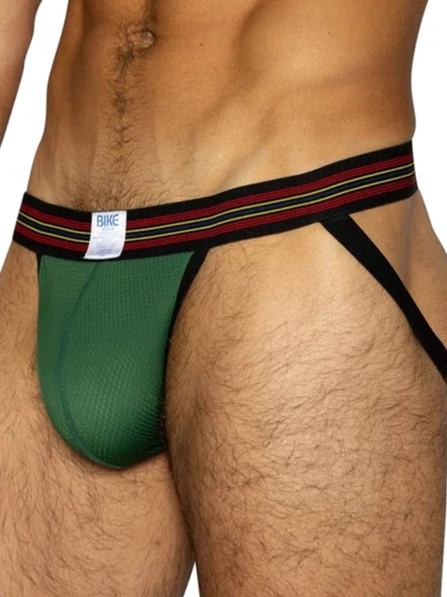 BIKE Athletic Performance Mesh Jockstrap - Green