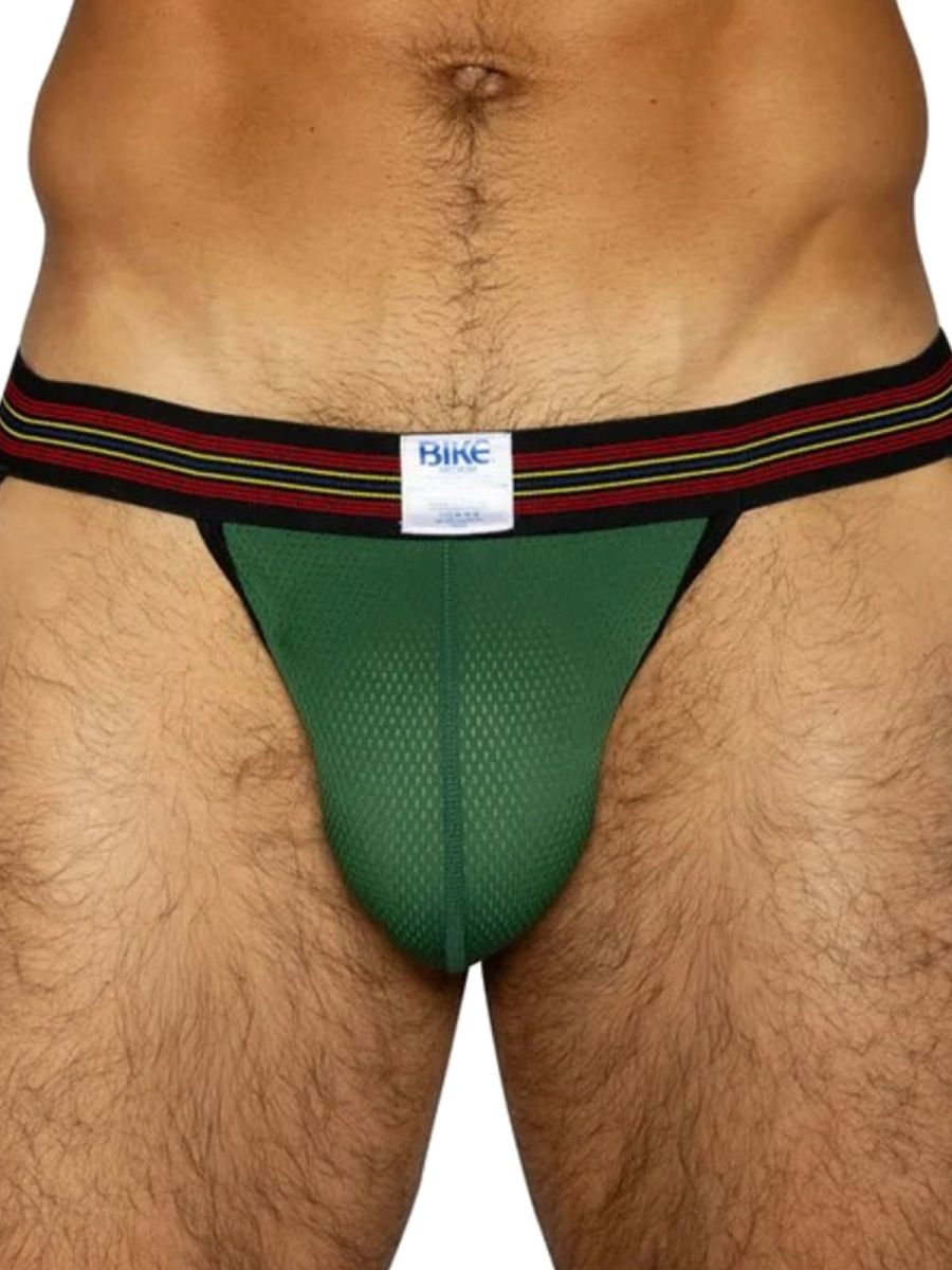 BIKE Athletic Performance Mesh Jockstrap - Green