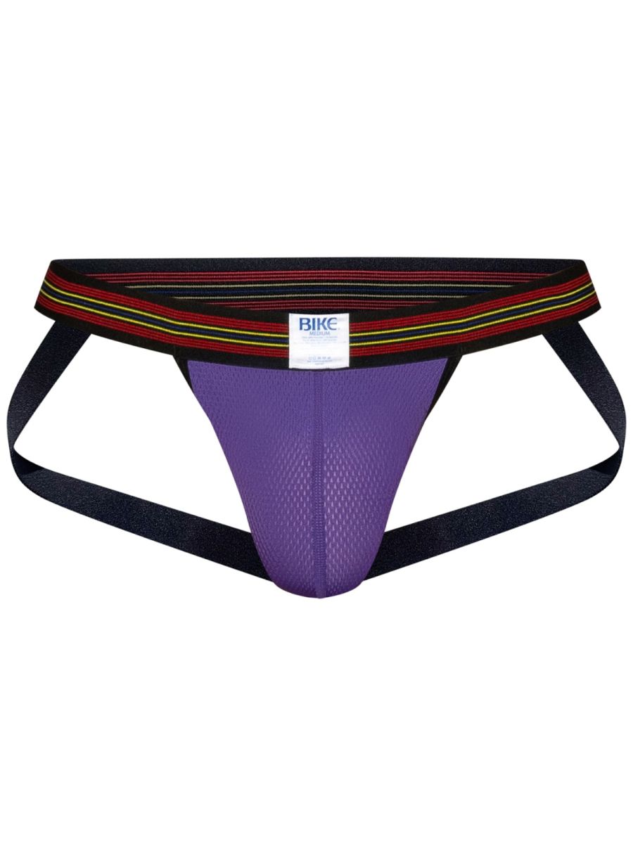 BIKE Athletic BAS305 Men's Underwear Performance Mesh Jockstrap Color Purple