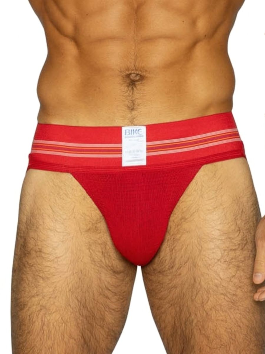 BIKE Athletic Men's Underwear BAS306 Original Number 10 Jockstrap - Vibrant Color Red