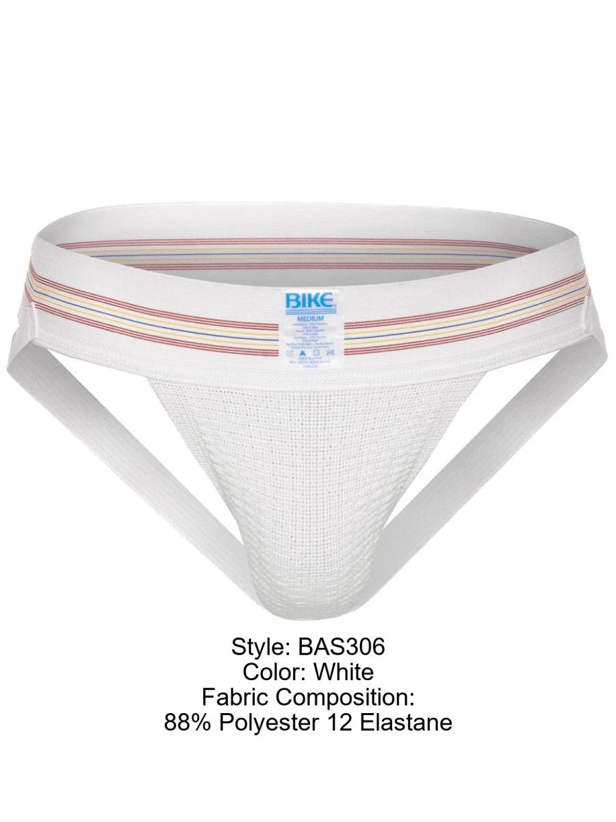 BIKE Athletic Men's Underwear BAS306 Original Number 10 Jockstrap Color White