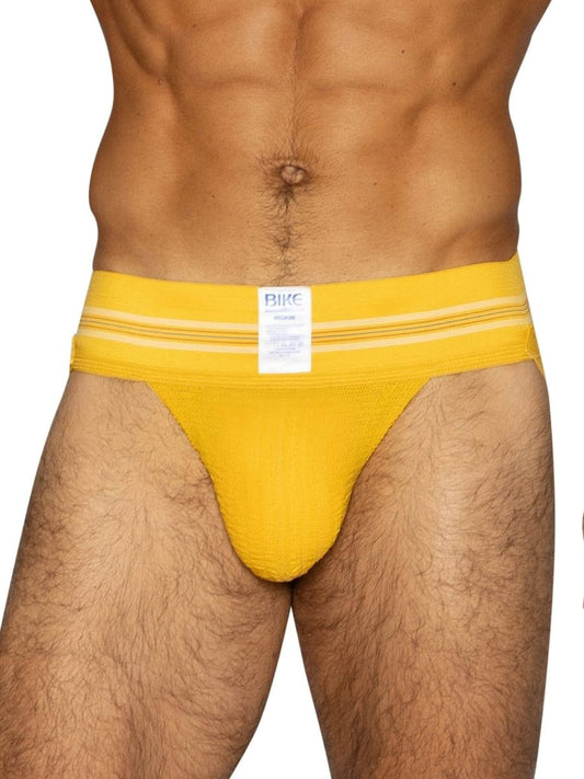 BIKE Athletic Men's Underwear BAS306 Original Number 10 Yellow Jockstrap Color Yellow