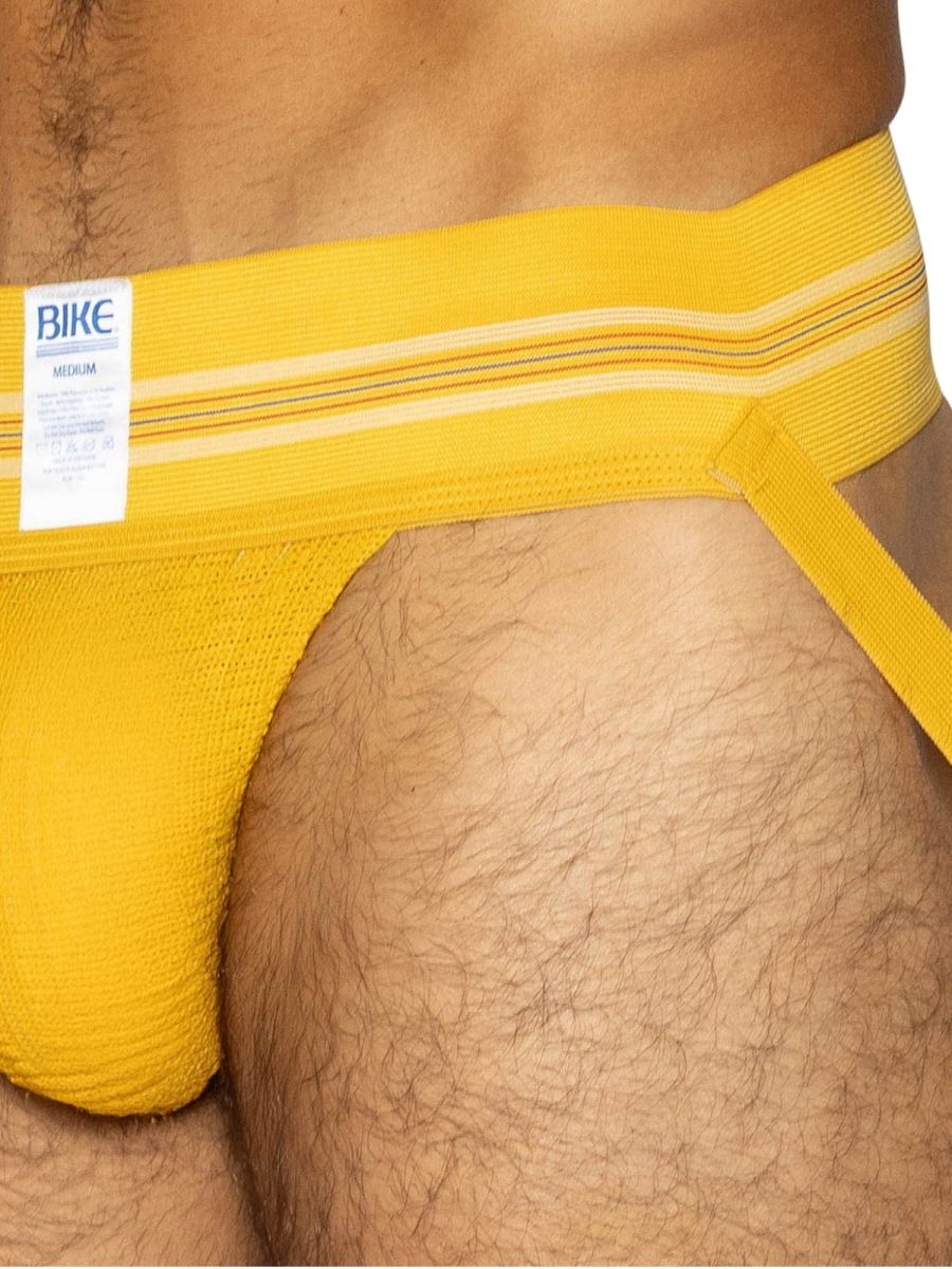 BIKE Athletic Men's Underwear BAS306 Original Number 10 Yellow Jockstrap Color Yellow