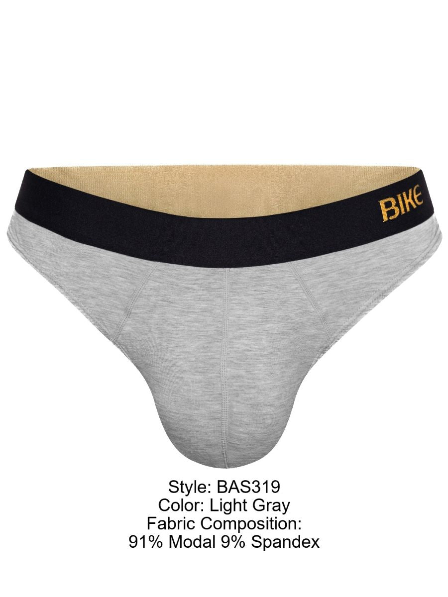 BIKE Athletic Men's Underwear BAS319 Active Thong in Color Light Gray